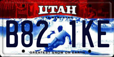 UT license plate B821KE