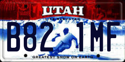 UT license plate B821MF