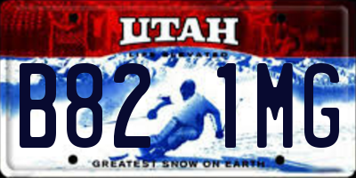UT license plate B821MG