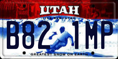 UT license plate B821MP
