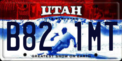 UT license plate B821MT
