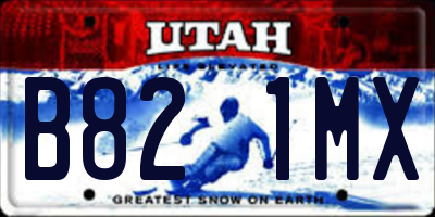 UT license plate B821MX