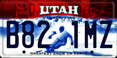 UT license plate B821MZ