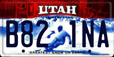 UT license plate B821NA