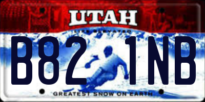 UT license plate B821NB