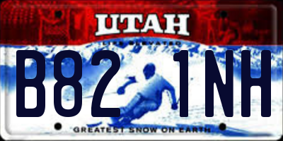 UT license plate B821NH