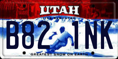 UT license plate B821NK