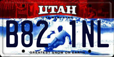 UT license plate B821NL