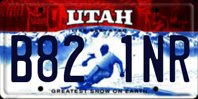 UT license plate B821NR