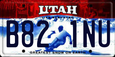 UT license plate B821NU
