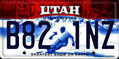 UT license plate B821NZ