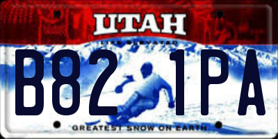 UT license plate B821PA