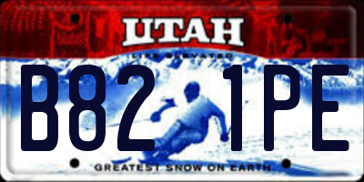 UT license plate B821PE