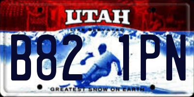 UT license plate B821PN