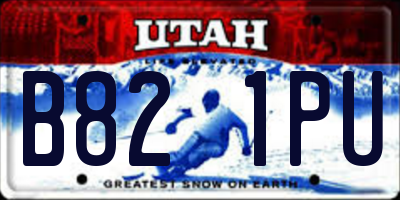 UT license plate B821PU