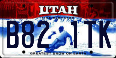 UT license plate B821TK