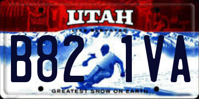 UT license plate B821VA