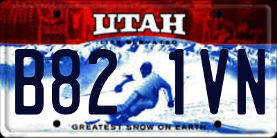 UT license plate B821VN