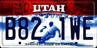 UT license plate B821WE