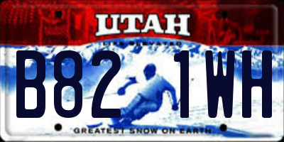 UT license plate B821WH
