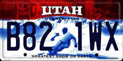 UT license plate B821WX