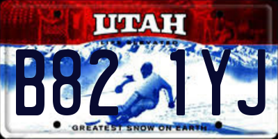 UT license plate B821YJ