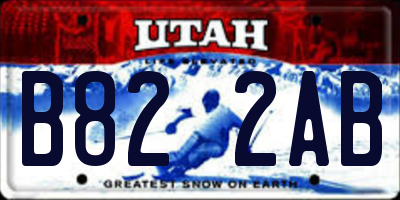 UT license plate B822AB