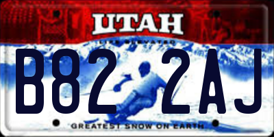 UT license plate B822AJ
