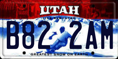 UT license plate B822AM