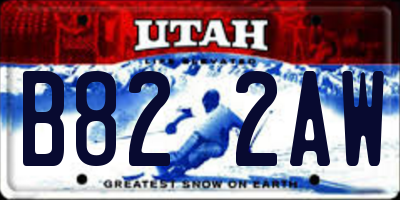 UT license plate B822AW