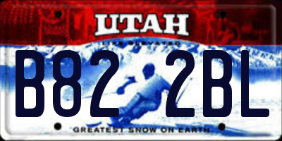 UT license plate B822BL