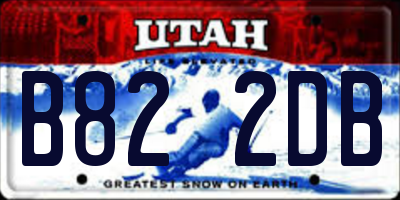 UT license plate B822DB