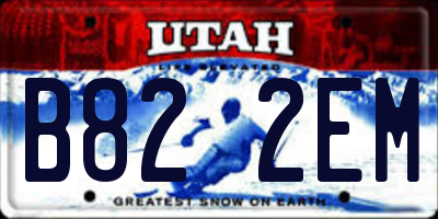 UT license plate B822EM