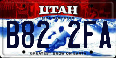 UT license plate B822FA
