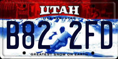 UT license plate B822FD