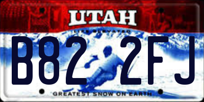 UT license plate B822FJ