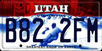 UT license plate B822FM