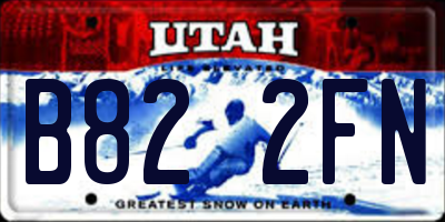 UT license plate B822FN