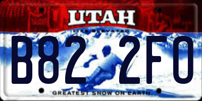 UT license plate B822FO
