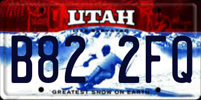 UT license plate B822FQ