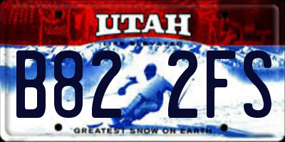 UT license plate B822FS