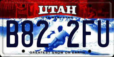 UT license plate B822FU