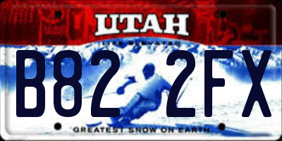UT license plate B822FX
