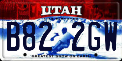 UT license plate B822GW