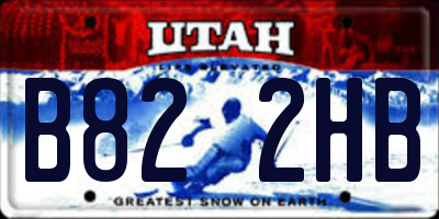 UT license plate B822HB