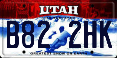 UT license plate B822HK