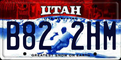 UT license plate B822HM