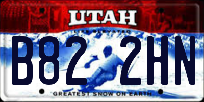 UT license plate B822HN
