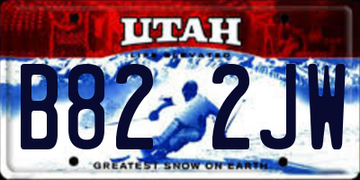 UT license plate B822JW
