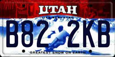 UT license plate B822KB